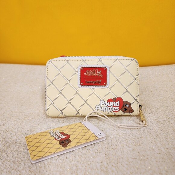 Loungefly Pound Puppies 40th Anniversary Plush Zip Around Wallet NEW - Picture 6 of 13